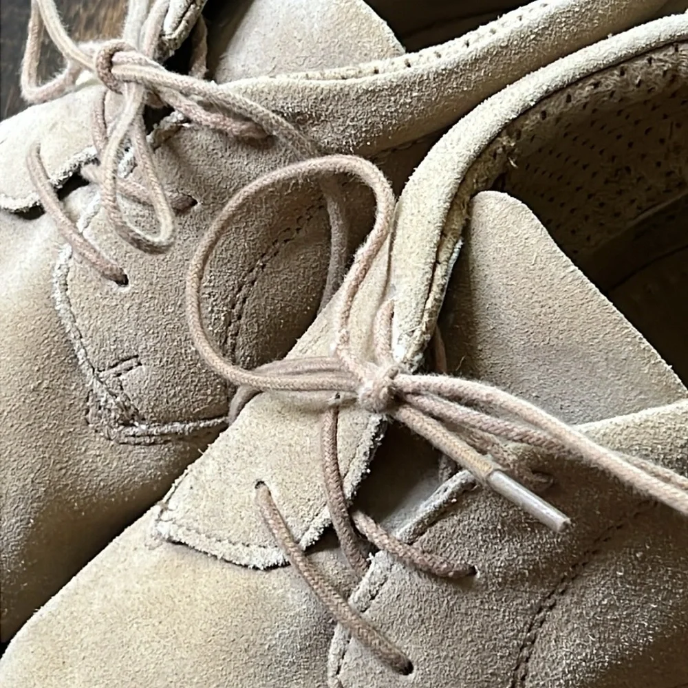 NUNN BUSH Tan Suede Lace Up Ankle Boots Size 9